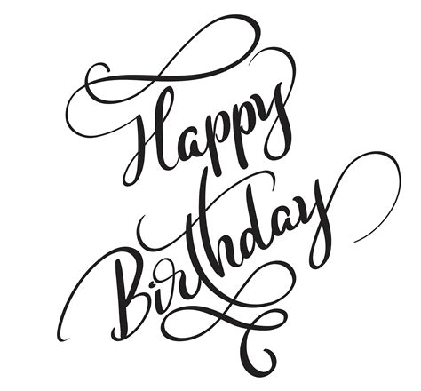 happy birthday in cursive script lettering